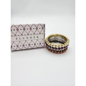 Plunder Design Fashion Jewelry Lot of 4 Magnetic Closure Bracelets